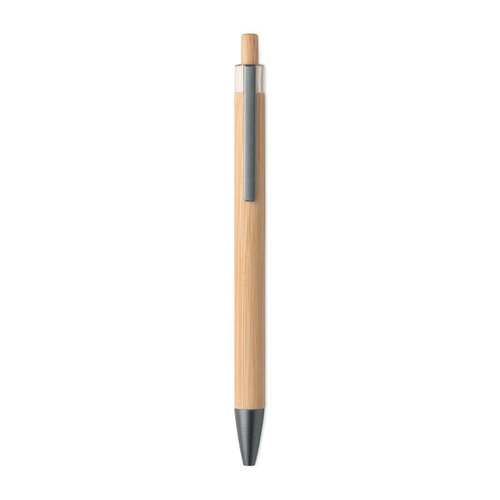 Bamboe balpen met drukknop (MO2595) met logo