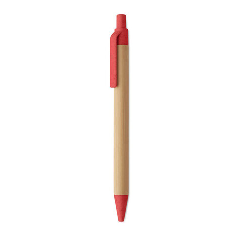 Bamboo balpen met drukknop (MO2635) met logo