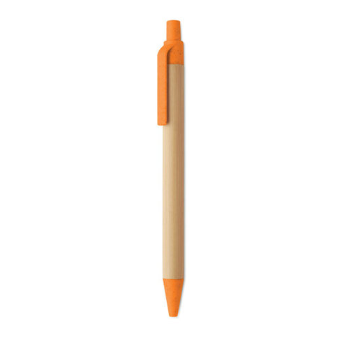 Bamboo balpen met drukknop (MO2635) met logo