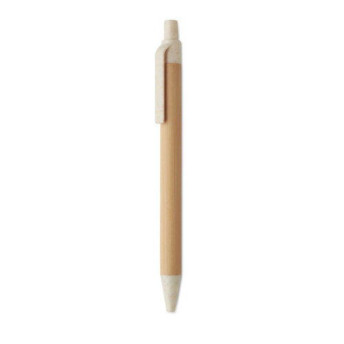 Bamboo balpen met drukknop (MO2635) met logo