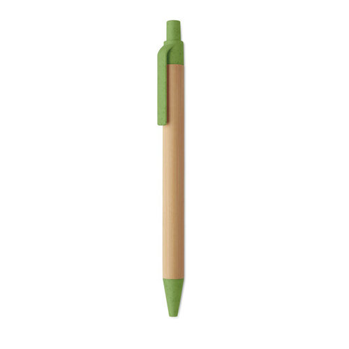 Bamboo balpen met drukknop (MO2635) met logo