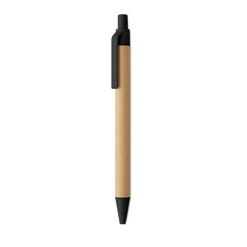 Bamboe balpen met drukknop - MO2635 Bamboe balpen met drukknop - MO2635