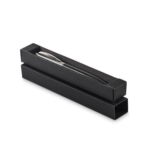 Balpen met drukknop in doosje (MO2640) met logo