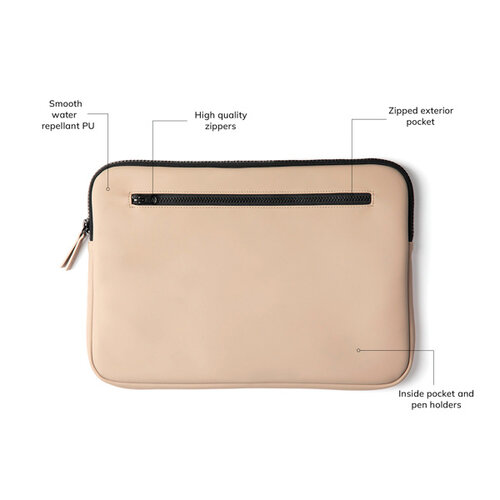 DéBlé VINGA Baltimore laptophoes voor 12-15 inch laptop van waterafstotend nubuck-PU
