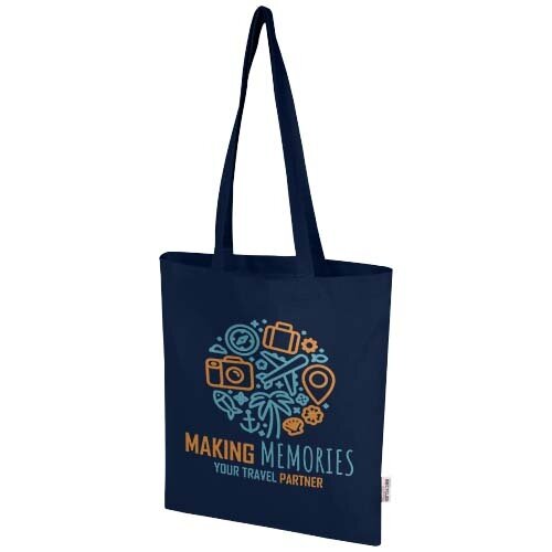 Madras Blend draagtas van 140 g/m² GRS gerecycled katoen – 7 liter Madras Blend draagtas van 140 g/m² GRS gerecycled katoen – 7 liter
