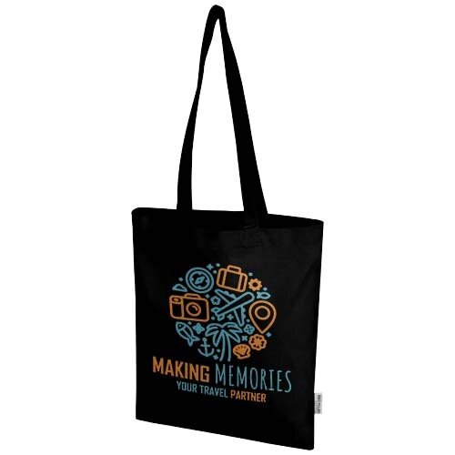 Madras Blend draagtas van 140 g/m² GRS gerecycled katoen – 7 liter Madras Blend draagtas van 140 g/m² GRS gerecycled katoen – 7 liter