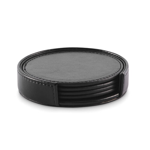 Set van 4 PU onderzetters (MO2615) met logo