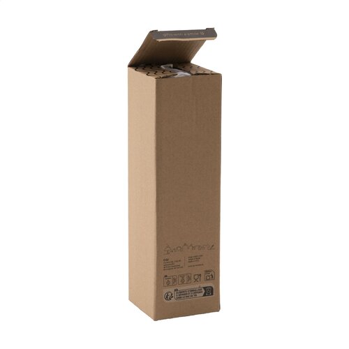 Senga Glass 750 ml drinkfles - 2738, glazen drinkfles met RVS dop en neopreen sleeve