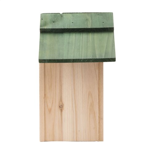 Bird Lodge vogelhuisje - 2809, houten nestkastje met groen dak voor kleine tuinvogels