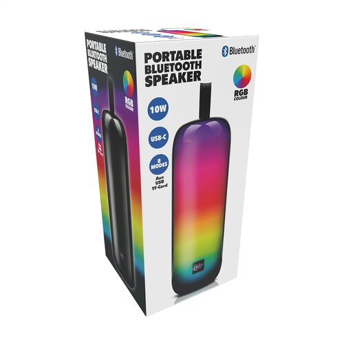 Fuse Portable Bluetooth Speaker 10W - 3137, draagbare Bluetooth 5.3 speaker met RGB LED-verlichting en krachtig geluid