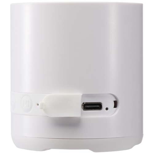 Hunor draadloze speaker 3W gerecycled plastic met logo bedrukken DeBle