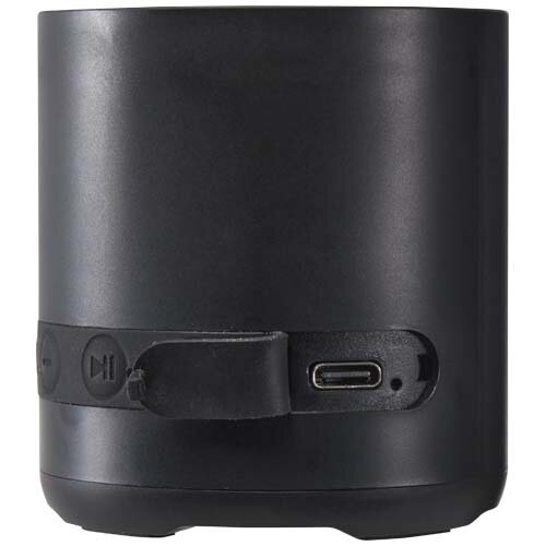 Hunor draadloze speaker 3W gerecycled plastic met logo bedrukken DeBle