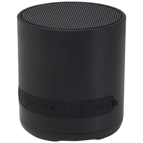 Hunor draadloze speaker 3W gerecycled plastic met logo bedrukken DeBle