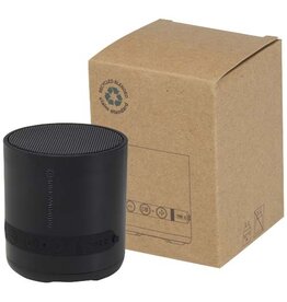 Hunor draadloze speaker 3W gerecycled plastic met logo bedrukken DeBle