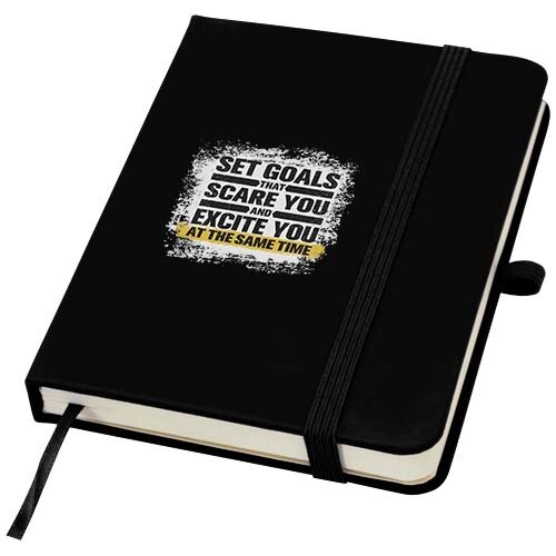 Spectrum Plus A6 notitieboek met harde kaft 107963 – duurzaam notitieboek met pennenlus en elastische sluiting, ideaal als relatiegeschenk