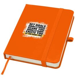 Spectrum Plus A6 notitieboek met harde kaft 107963 – duurzaam notitieboek met pennenlus en elastische sluiting, ideaal als relatiegeschenk