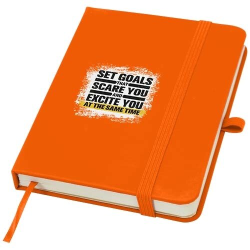 Spectrum Plus A6 notitieboek met harde kaft 107963 – duurzaam notitieboek met pennenlus en elastische sluiting, ideaal als relatiegeschenk