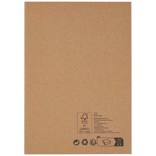 Andean A5 RCS gerecyclede portfolio 10799382 – duurzame portfolio met notitieboek, magnetische sluiting en walnoothouten detail, ideaal als relatiegeschenk