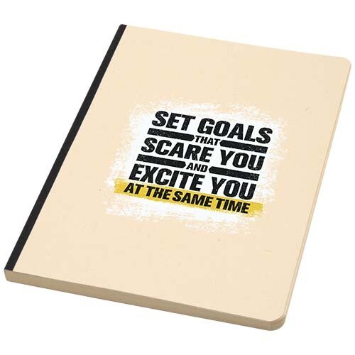 Liliana A5 notitieboek met zachte kaft van suikerriet en RPET 106125 – duurzaam notitieboek met 72 gelinieerde pagina’s, ideaal als relatiegeschenk