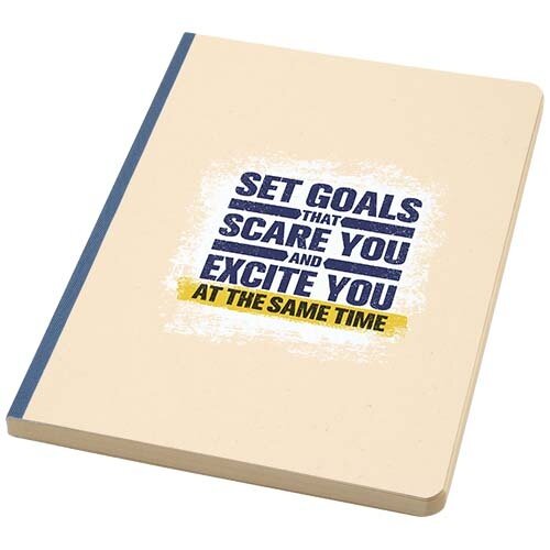 Liliana A5 notitieboek met zachte kaft van suikerriet en RPET 106125 – duurzaam notitieboek met 72 gelinieerde pagina’s, ideaal als relatiegeschenk