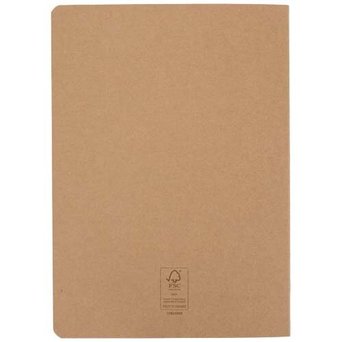 Slyk A5 kraft cahier notitieboek met gelinieerde pagina’s 10798106 – duurzaam notitieboek van FSC-papier met kraft kaft, ideaal als relatiegeschenk