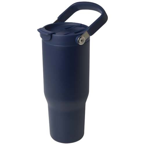 Bronx 900 ml RCS vacuüm geïsoleerde beker 100780 – duurzame dubbelwandige beker van gerecycled roestvrij staal met koperisolatie en dubbel deksel, ideaal relatiegeschenk