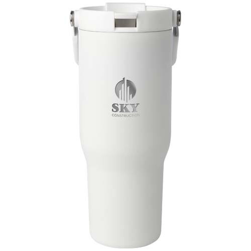 Bronx 900 ml RCS vacuüm geïsoleerde beker 100780 – duurzame dubbelwandige beker van gerecycled roestvrij staal met koperisolatie en dubbel deksel, ideaal relatiegeschenk