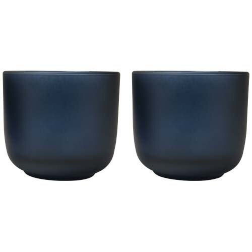 Male glazen bekers set van 2 – 100782 – duurzame 200 ml bekers van borosilicaatglas met strak en modern design, ideaal relatiegeschenk