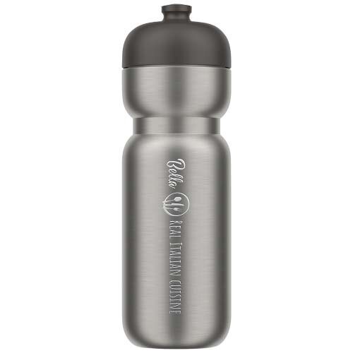 Mepal Pull 800 ml sportfles 100908 – lichtgewicht roestvrijstalen sportfles met éénhandige bediening, lekvrij en vaatwasmachinebestendig, ideaal relatiegeschenk