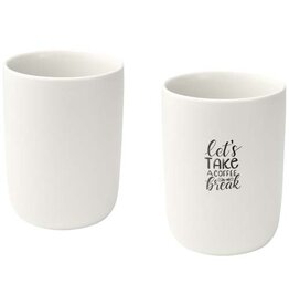 Keramische kopjes set 350 ml 2 stuks met logo bedrukken DeBle