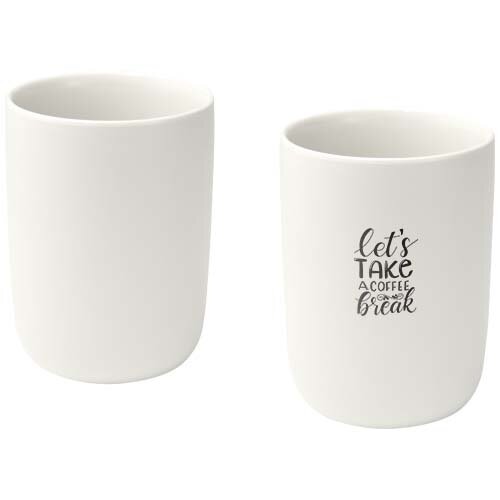 Keramische kopjes set 350 ml 2 stuks met logo bedrukken DeBle