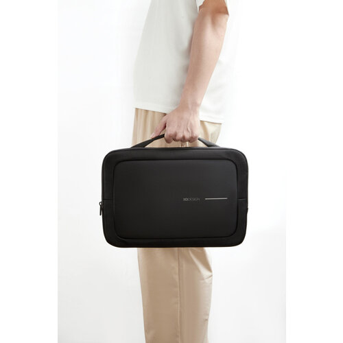 XD Design 14 inch laptoptas P706.221 – duurzame rPET laptoptas met waterafstotende afwerking, afneembare schouderriem en fleecevoering, ideaal relatiegeschenk