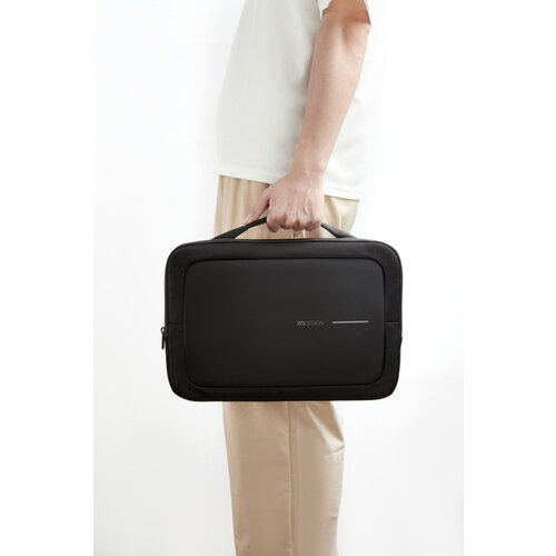 XD Design 16 inch laptoptas P706.231 – duurzame rPET laptoptas met waterafstotende afwerking, afneembare schouderriem en fleecevoering, ideaal relatiegeschenk