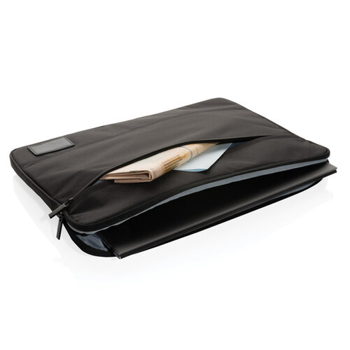 Impact AWARE 15.6 inch laptophoes P788.111 – duurzame rPET laptophoes met neopreen voering, ruim voorvak en AWARE tracer, gemaakt van 9,5 PET-flessen, ideaal relatiegeschenk