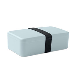 Lunchbox in PP 750 ml MO2678 – herbruikbare kunststof lunchbox met RPET elastieksluiting, duurzaam en compact relatiegeschenk voor kantoor, school en onderweg