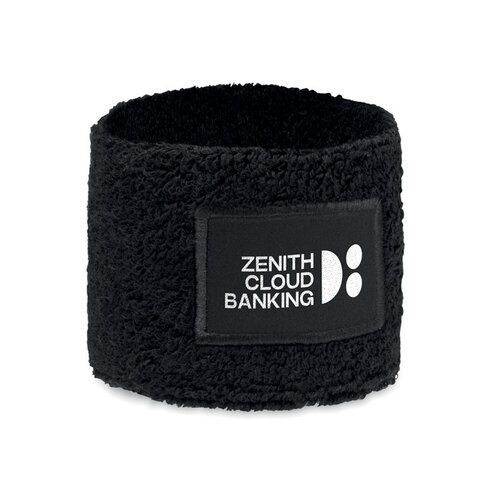 Polsbandje van polykatoen MO2608 – elastisch polsbandje met katoenen patch voor bedrukking, ideaal voor sportevenementen en promotionele campagnes