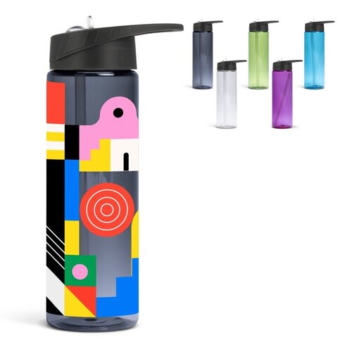 Lord Nelson waterfles met rietje 700 ml LT54306 – BPA-vrije Tritan drinkfles met geïntegreerd rietje, herbruikbaar en ideaal als duurzaam relatiegeschenk