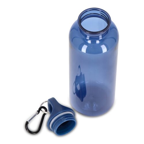 Noa waterfles R-PET 500 ml Transparant LT98913 – duurzame transparante waterfles met karabijnhaakclip, licht en herbruikbaar relatiegeschenk van gerecycled materiaal