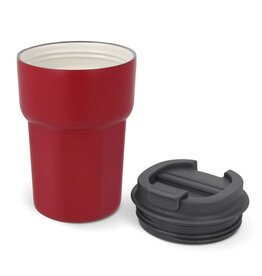 Asobu thermomok de mini pick-up met Puramic 355 ml LT55500 – dubbelwandige thermomok met keramische voering en lekvrij deksel, luxe relatiegeschenk voor onderweg