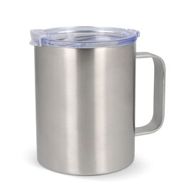 T-ceramic thermomok met deksel Danube 350 ml LT98727 – duurzame mok met handvat, keramische binnenlaag en gerecycled RVS, ideaal als stijlvol relatiegeschenk