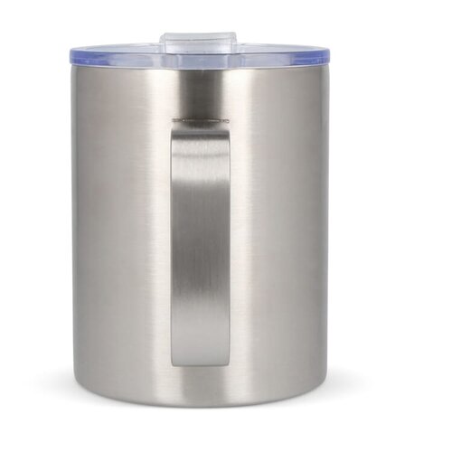 T-ceramic thermomok met deksel Danube 350 ml LT98727 – duurzame mok met handvat, keramische binnenlaag en gerecycled RVS, ideaal als stijlvol relatiegeschenk