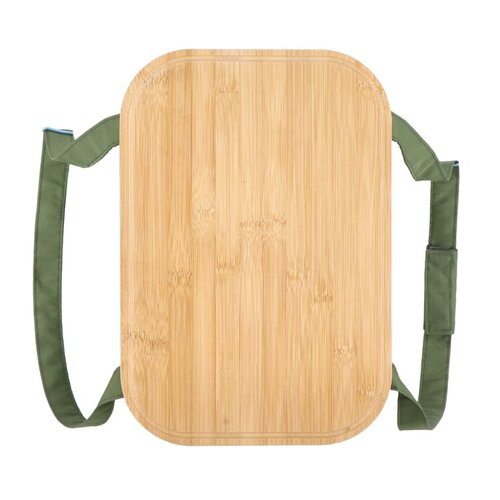 InSideOut opvouwbare koelmand Sogne 38x26x25 cm rPET LT57106 – duurzame mand van gerecycled rPET met bamboe deksel, geïntegreerde koeltas en opvouwbaar design