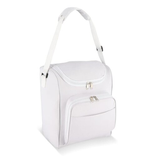 Koeltas R-PET LT95394 van gerecycled 600D polyester met 13 liter inhoud, aluminium isolatie en voorvak met ritssluiting bedrukken met logo