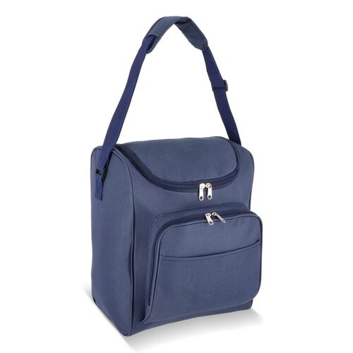 Koeltas R-PET LT95394 van gerecycled 600D polyester met 13 liter inhoud, aluminium isolatie en voorvak met ritssluiting bedrukken met logo
