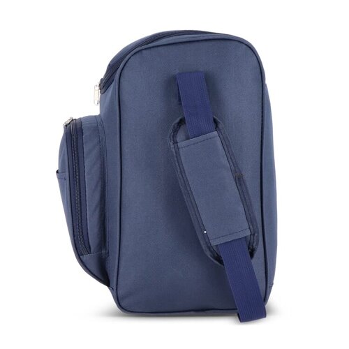 Koeltas R-PET LT95394 van gerecycled 600D polyester met 13 liter inhoud, aluminium isolatie en voorvak met ritssluiting bedrukken met logo