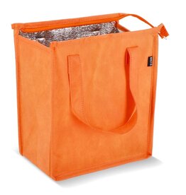 Koeltas R-PET Non-Woven LT95392 van gerecycled PET met aluminium isolatievoering en draaghendels bedrukken met logo