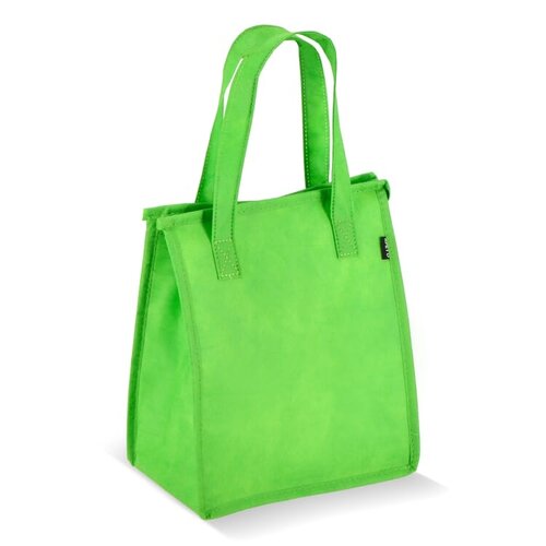 Koeltas R-PET Non-Woven LT95392 van gerecycled PET met aluminium isolatievoering en draaghendels bedrukken met logo
