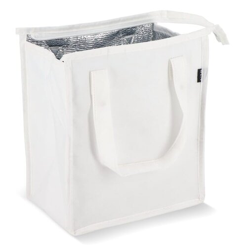 Koeltas R-PET Non-Woven LT95392 van gerecycled PET met aluminium isolatievoering en draaghendels bedrukken met logo