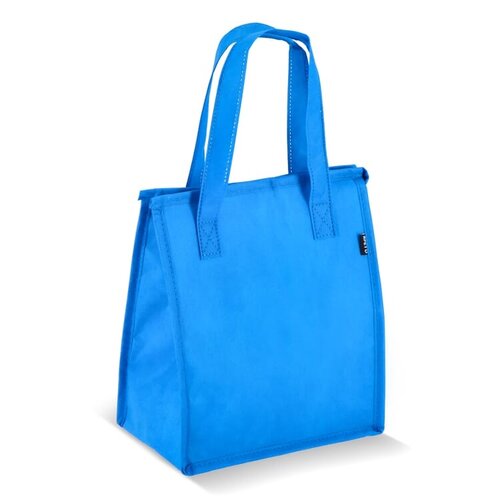 Koeltas R-PET Non-Woven LT95392 van gerecycled PET met aluminium isolatievoering en draaghendels bedrukken met logo