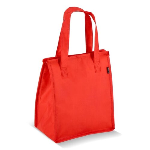 Koeltas R-PET Non-Woven LT95392 van gerecycled PET met aluminium isolatievoering en draaghendels bedrukken met logo